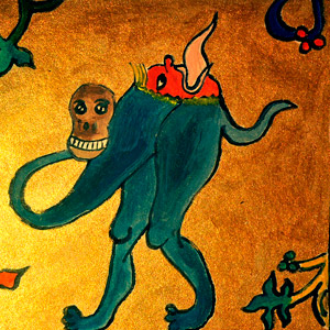 grotesque-ou-drolerie-enluminure-huile-bestiaire-medieval