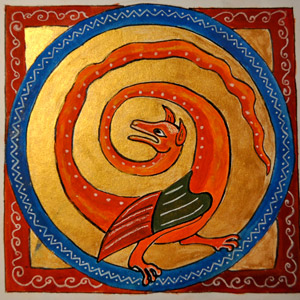 serpent-qui-perd-la-tete-enluminure-huile-bestiaire-medieval