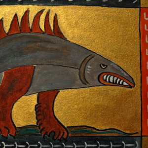 poisson-furieux-enluminure-huile-bestiaire-medieval