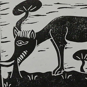 linogravure-bestiaire-medieval-ane